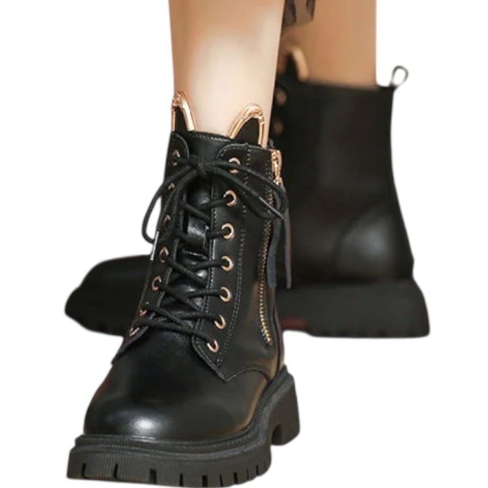 Combat Boots with kitty ears